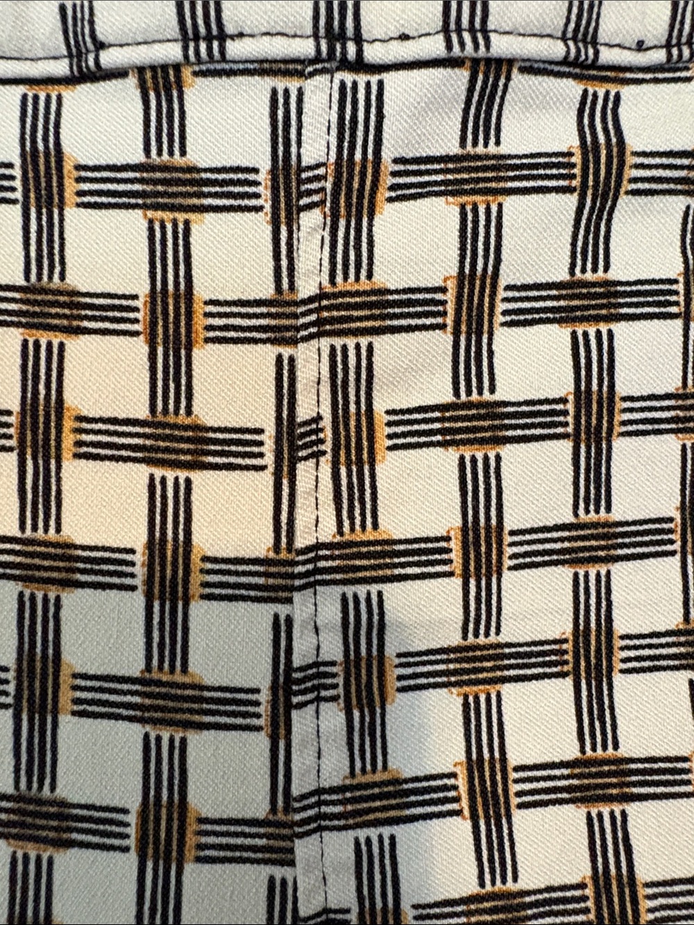 LuLaRoe Women's Lena Checked Trousers in Cream, Black and Gold - Size M - Picture 2 of 9